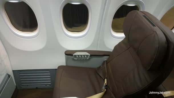First Class seat of SilkAir’s new Boeing 737-800 