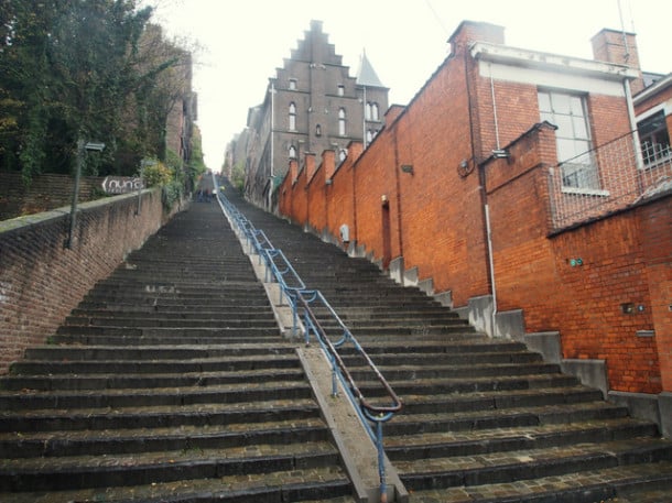 374-step Montagne de Bueren staircase in Liège