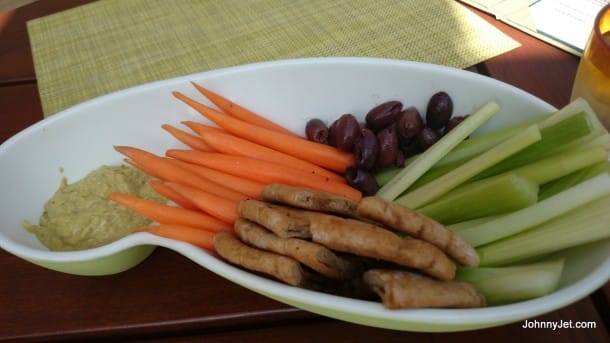 Vegetable crudité at Four Seasons Los Angeles at Beverly Hills
