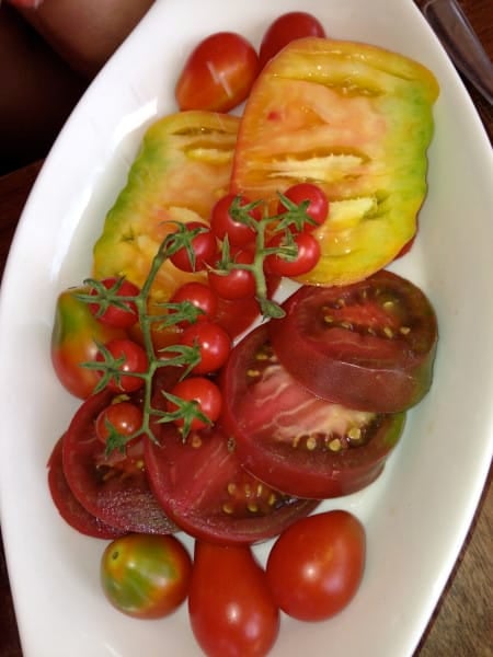 Heirloom tomato salad at La Huella