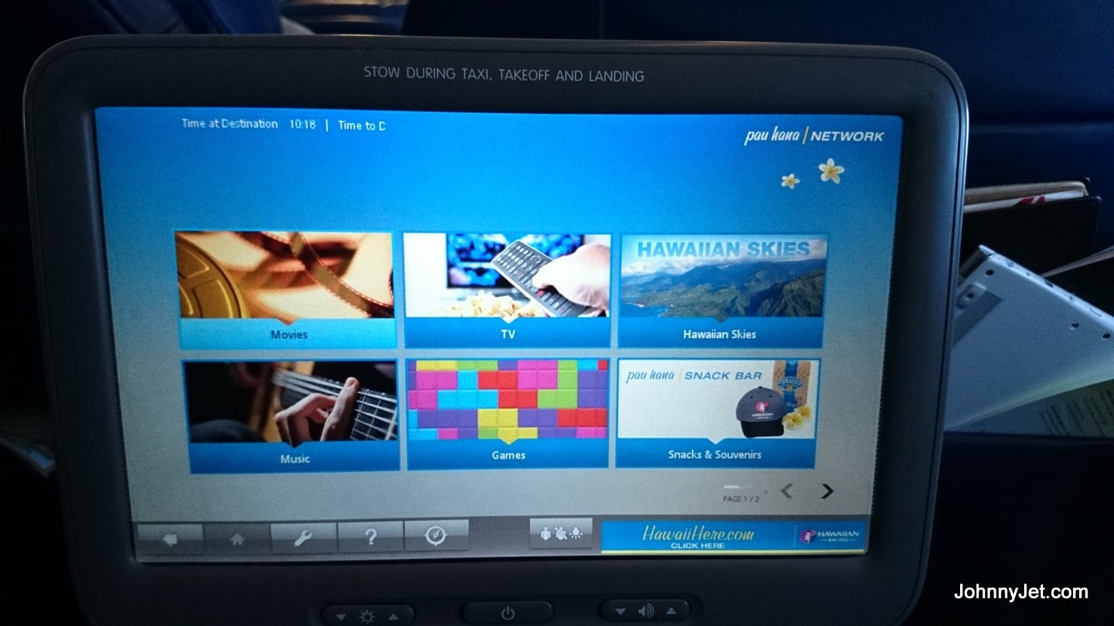 Hawaiian Airlines entertainment options