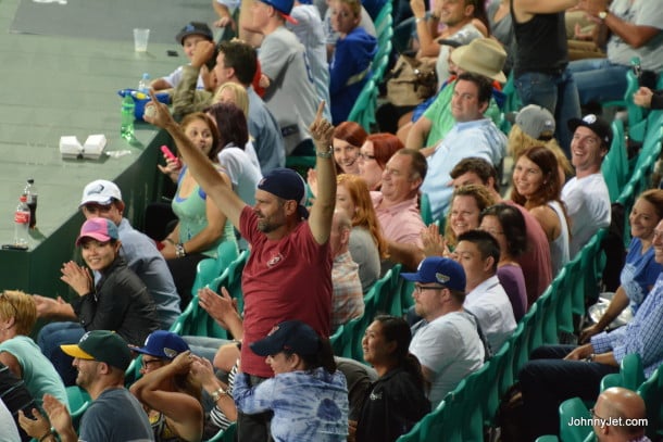 Happy fan after catching a foul ball at SCG