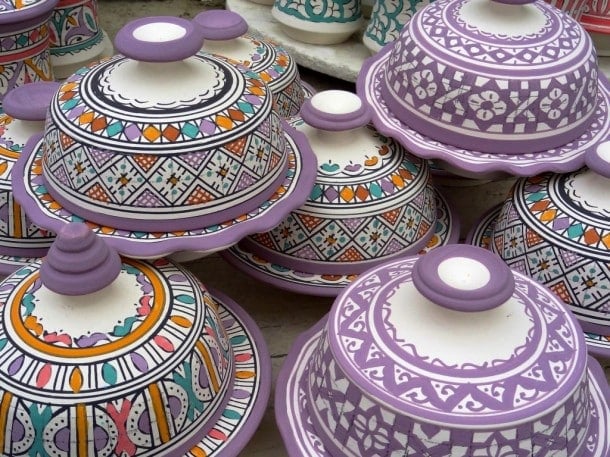 Beautiful ceramics colorful in Morocco