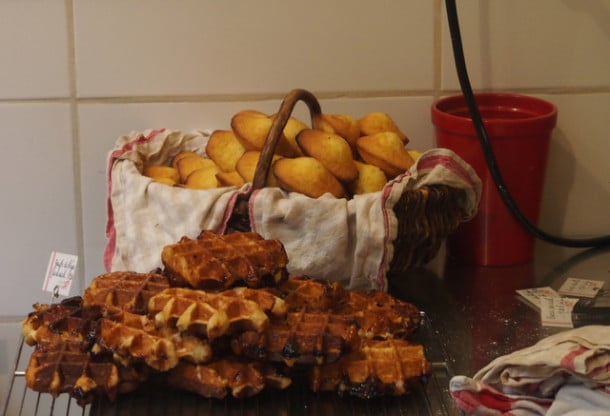 The muffins might be good, but it's all about the Liège waffles