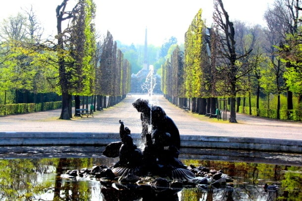 Fountain in Schönbrunn Palace garden
