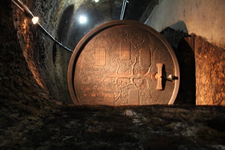 Antique wine barrel at Domäne Wachau 