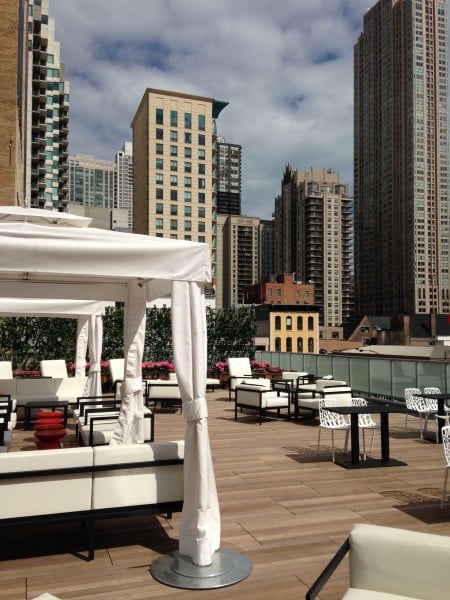 Indoor/outdoor space at The Godfrey Hotel Chicago's I|O Roofscape