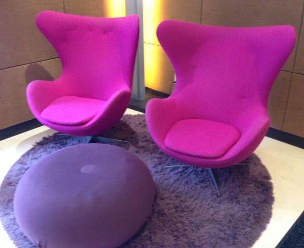 Jacobsen egg chairs at the Opus Vancouver