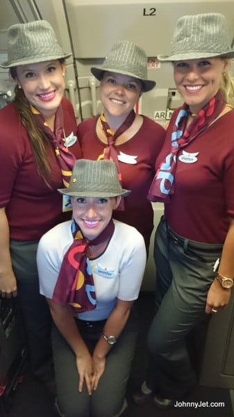 Air Canada rouge flight attendants on LAX-YYC