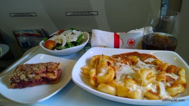 Air Canada rouge Premium meal