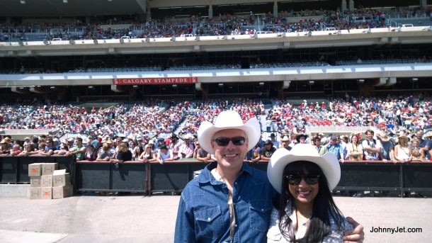 Johnny Jet and Natalie at the Calgary Stampede 