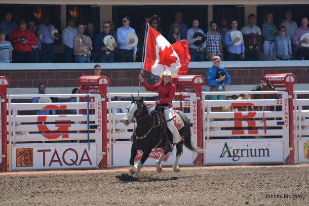 Start of the Calgary Stampede rodeo