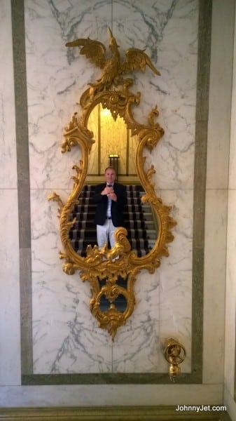Rosewood London mirror on grand staircase