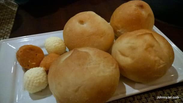 Bread and flavored butter at Molasses Restaurant at the St Regis Bahia Beach Puerto Rico