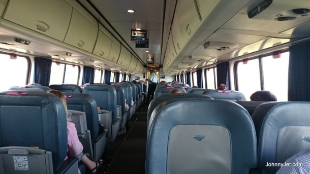 Inside Amtrak Acela Express train (Business Class)