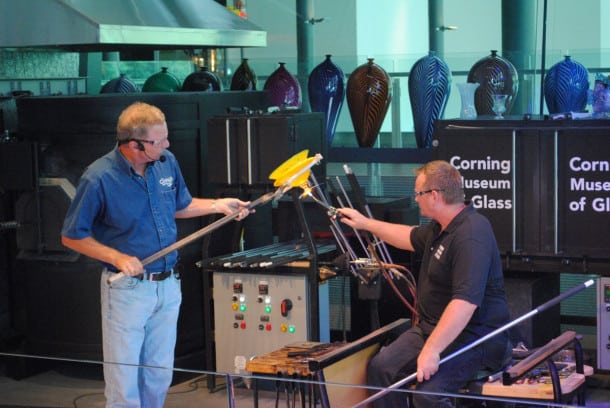 Glass-making demo at Corning Museum of Glass