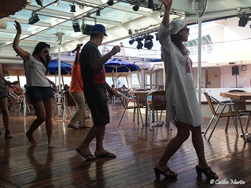 Greek dancing lessons during the day