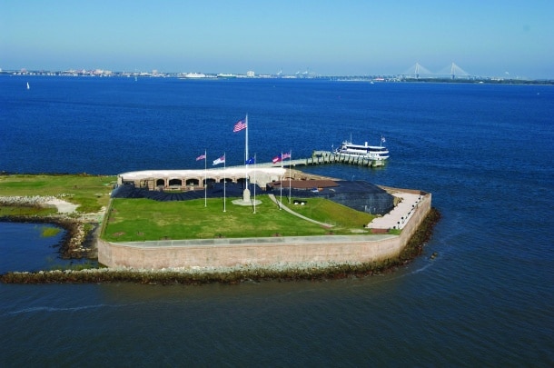 Fort Sumter from the air (Credit: Bill Rockwell)
