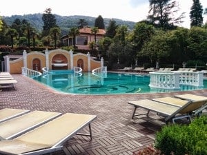 Not a bad place for a dip: the pool deck at the Grand Hotel Bristol