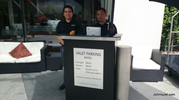 Valet parking at Residence Inn L.A. LIVE