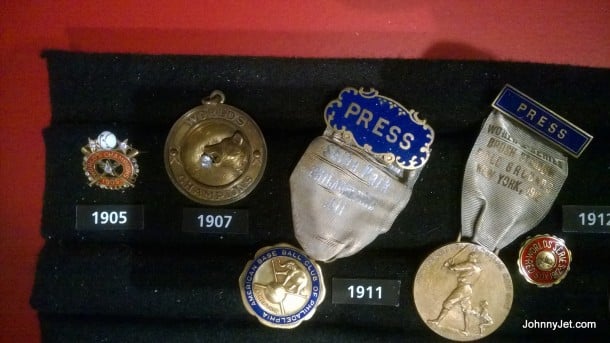 World Series pins at the Baseball Hall of Fame