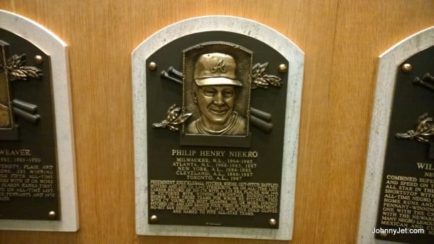 Phil Niekro's plaque at the Baseball Hall of Fame