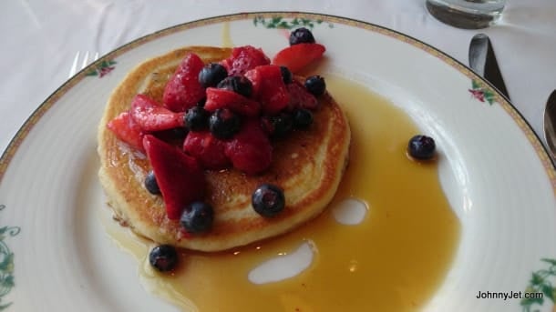 Blueberry pancakes from Otesaga Hotel