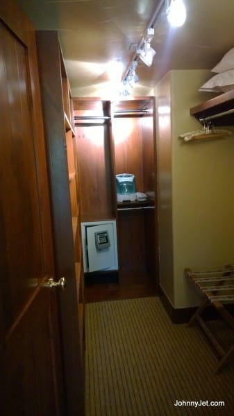 The Post Hotel room closet