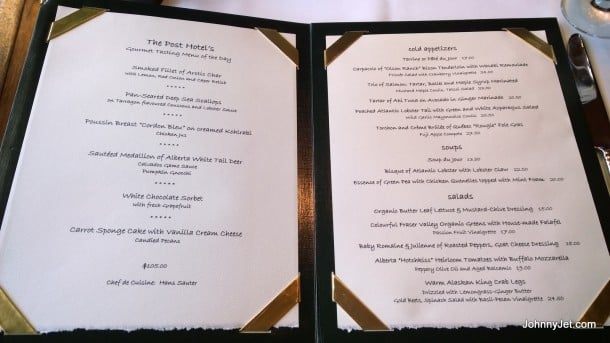 The Dining Room menu