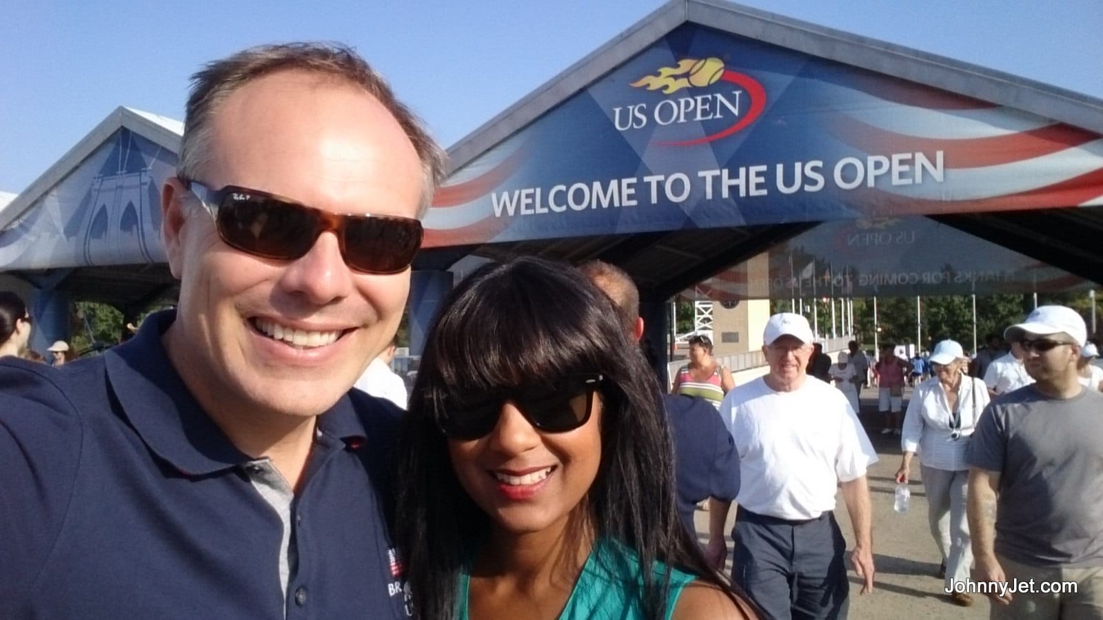 Johnny and Natalie at the 2014 US Open