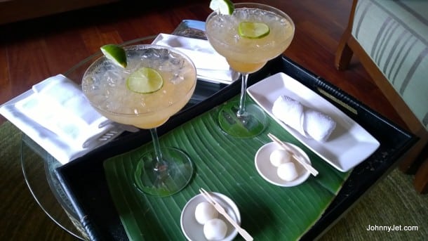 Anantara Angkor Resort welcome drinks
