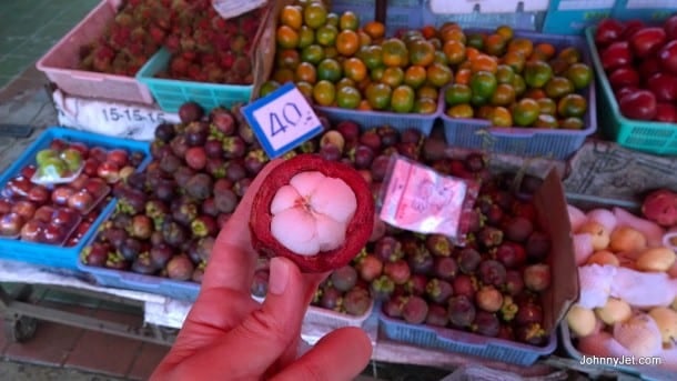 Mangosteens from local market near Anantara Hotel Chiang Rai  