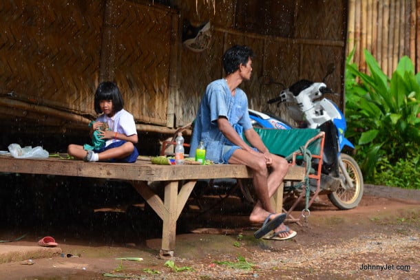 Locals living near the elephant camp at Anantara Hotel Chiang Rai
