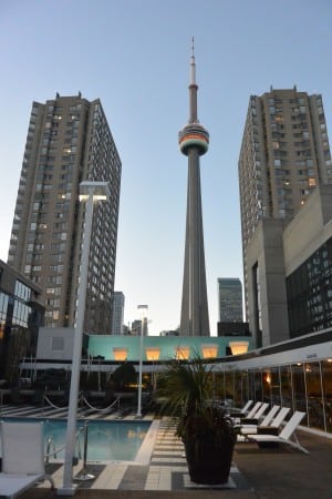 Pool with a perfect view of CN Tower