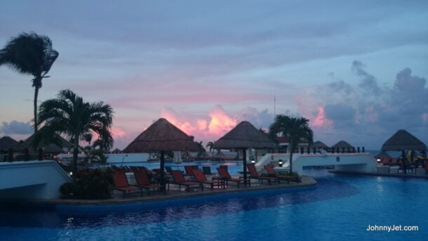Sunset at Moon Palace Cancun. Credit: Johnny Jet