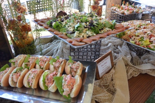 Delicious hors d’oeuvres in our chalet