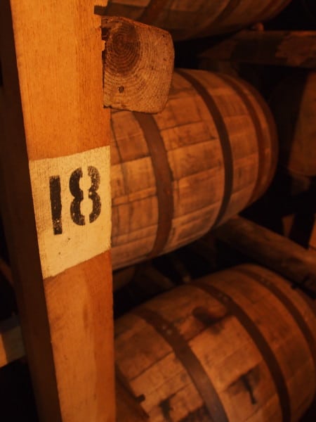 Aging barrels in the Barrel Room