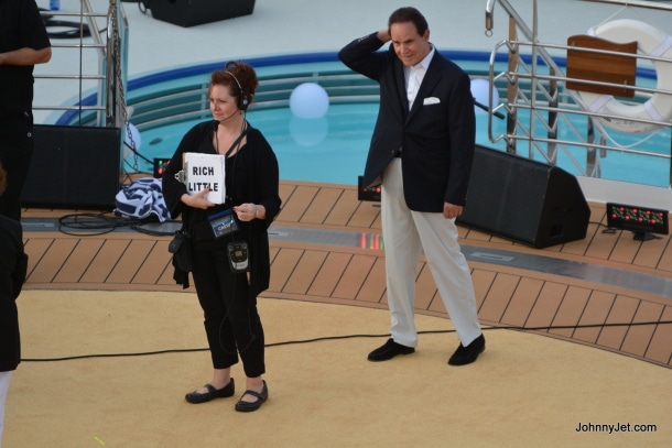 Rich Little waiting to be interviewed during Regal Princess Gold Carpet event