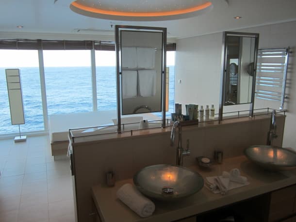 Brushing your teeth with a view of the sea