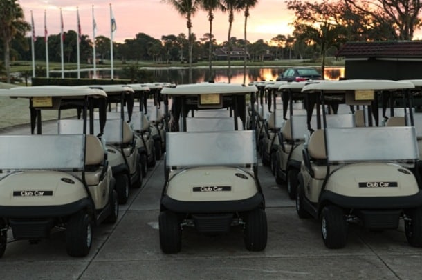 Golf carts at the PGA