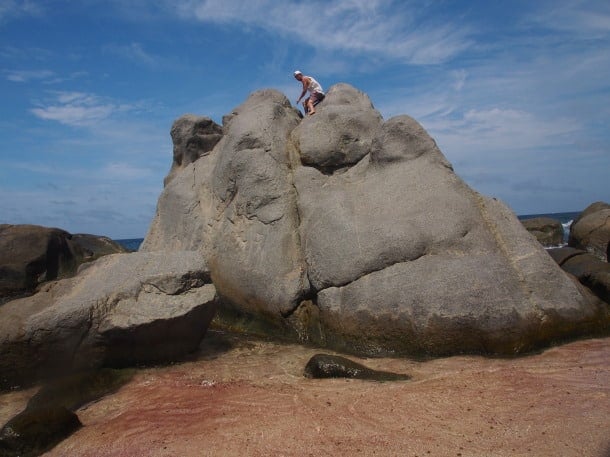 Climbing in Aruba's north
