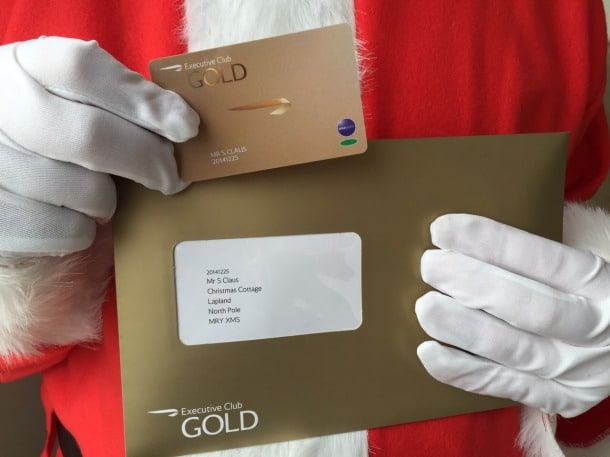 Santa receives his Gold Executive Club card