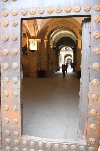 University of Seville's ancient front door