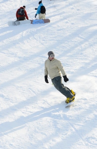 Snowboarder on Camelback