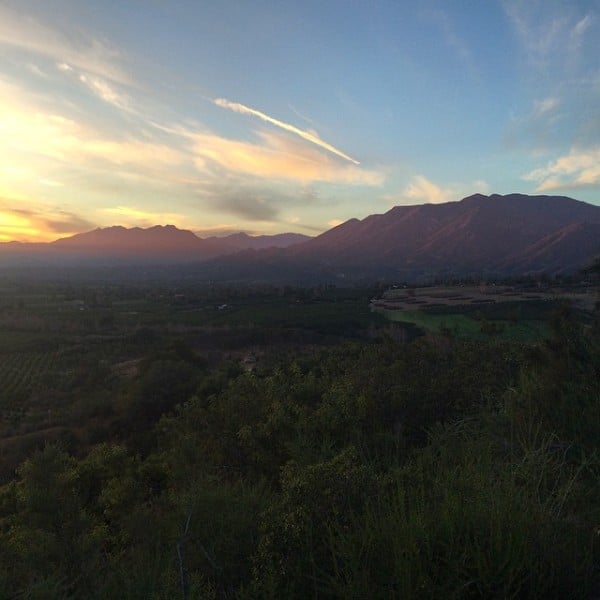 Ojai sunset at Meditation Mount