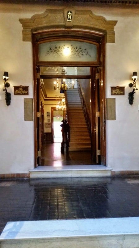The Staab House entrance in the lobby of La Posada de Santa Fe