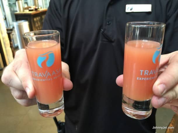 Welcome juice at Travaasa Austin
