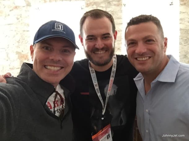 In the TripIt Lounge at SXSW with Brian Kelly and Lee Abbamonte