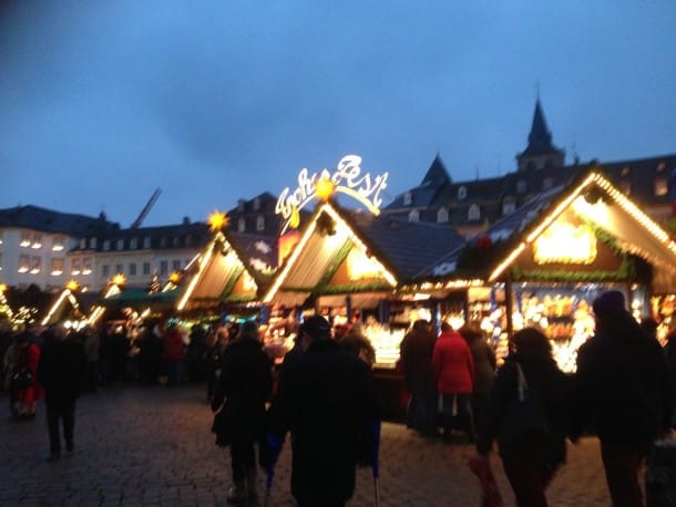 Trier market at night