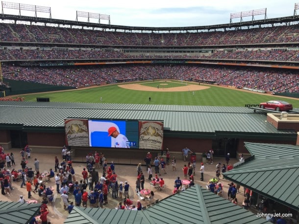 View from Office Suites on Opening Day at Globe Life Park